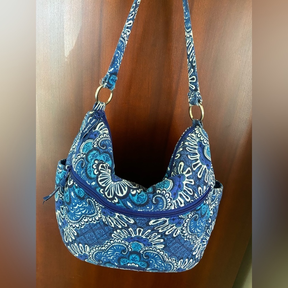 🖤 Vera Bradley Shoulder Purse in Blue Tapestry Vintage Y2K
